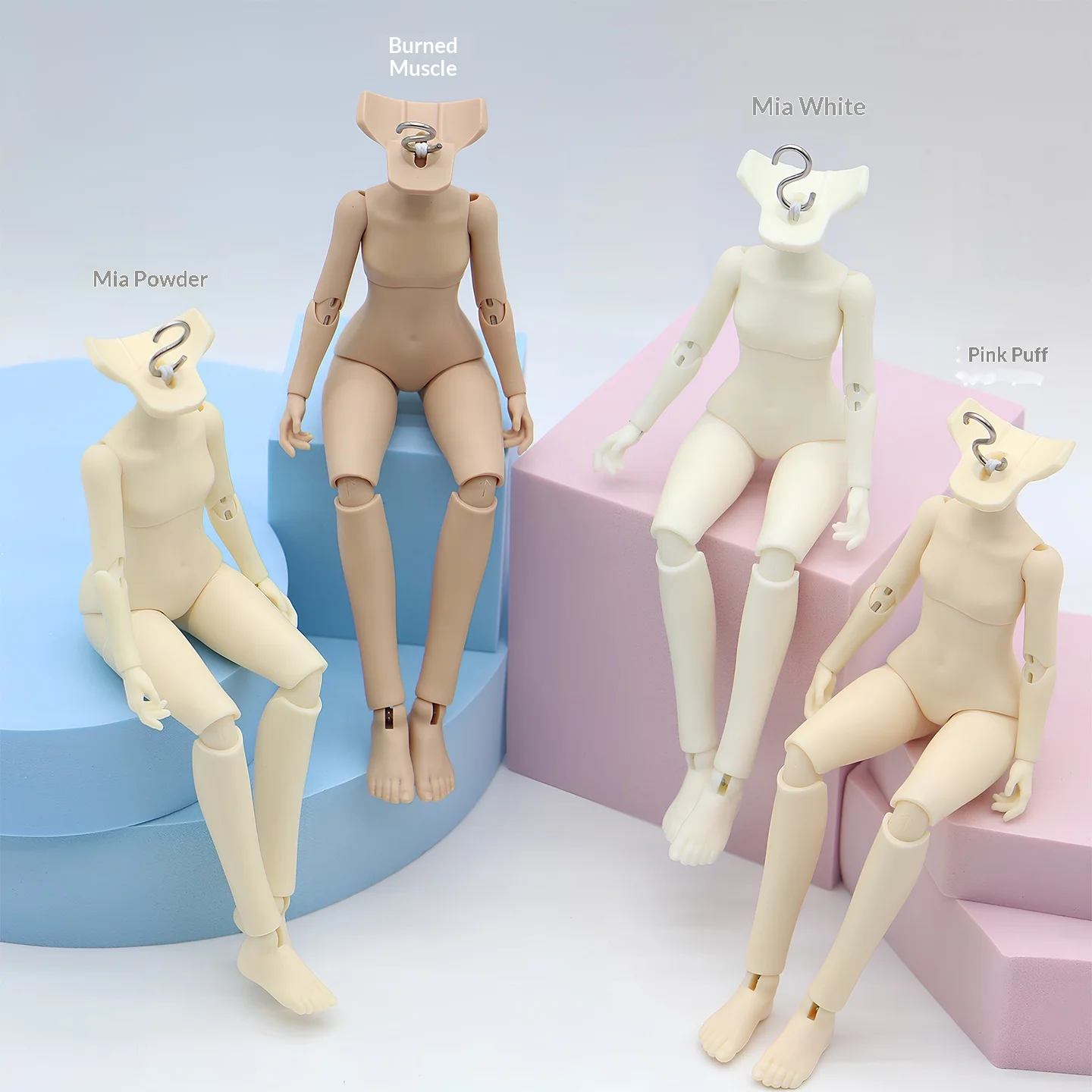 

Dimensional Love 1/8 BJD MJD Articulated Slim Doll Body Hand Parts Set With GSC Compatible Neck Adapter For Doll Collectors