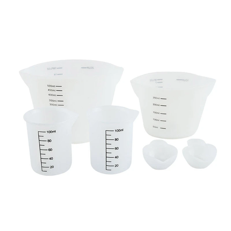 Silicone Measuring Cup 6-piece Set with Scale Baking Measuring Cup Tool Set