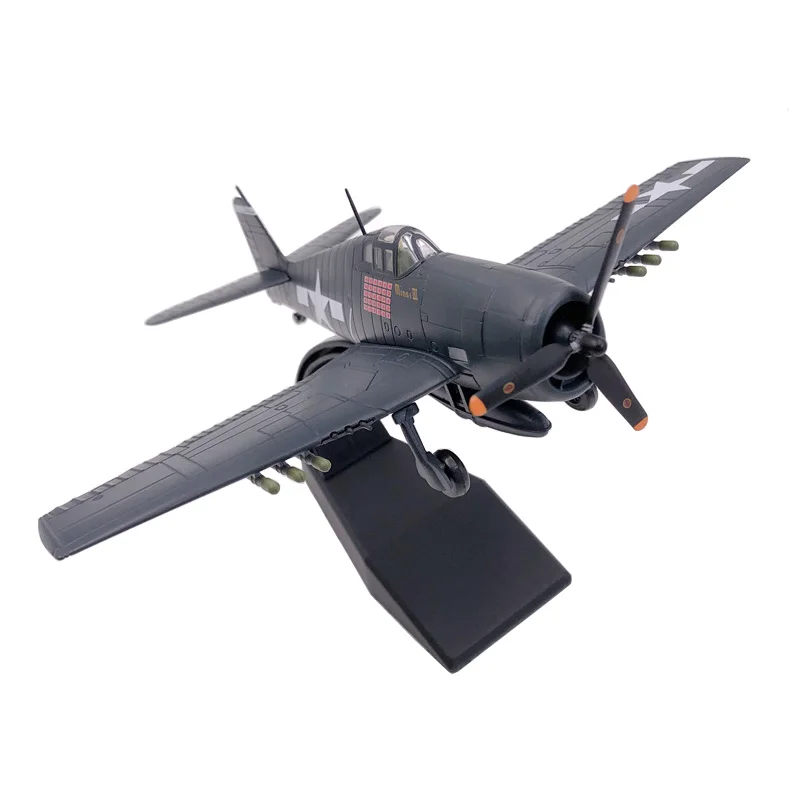 1:72 scala 1/72 WWII US F6F Hellcat Fighter Diecast Metal Plane Aircraft Model Children Gift Toy Ornament