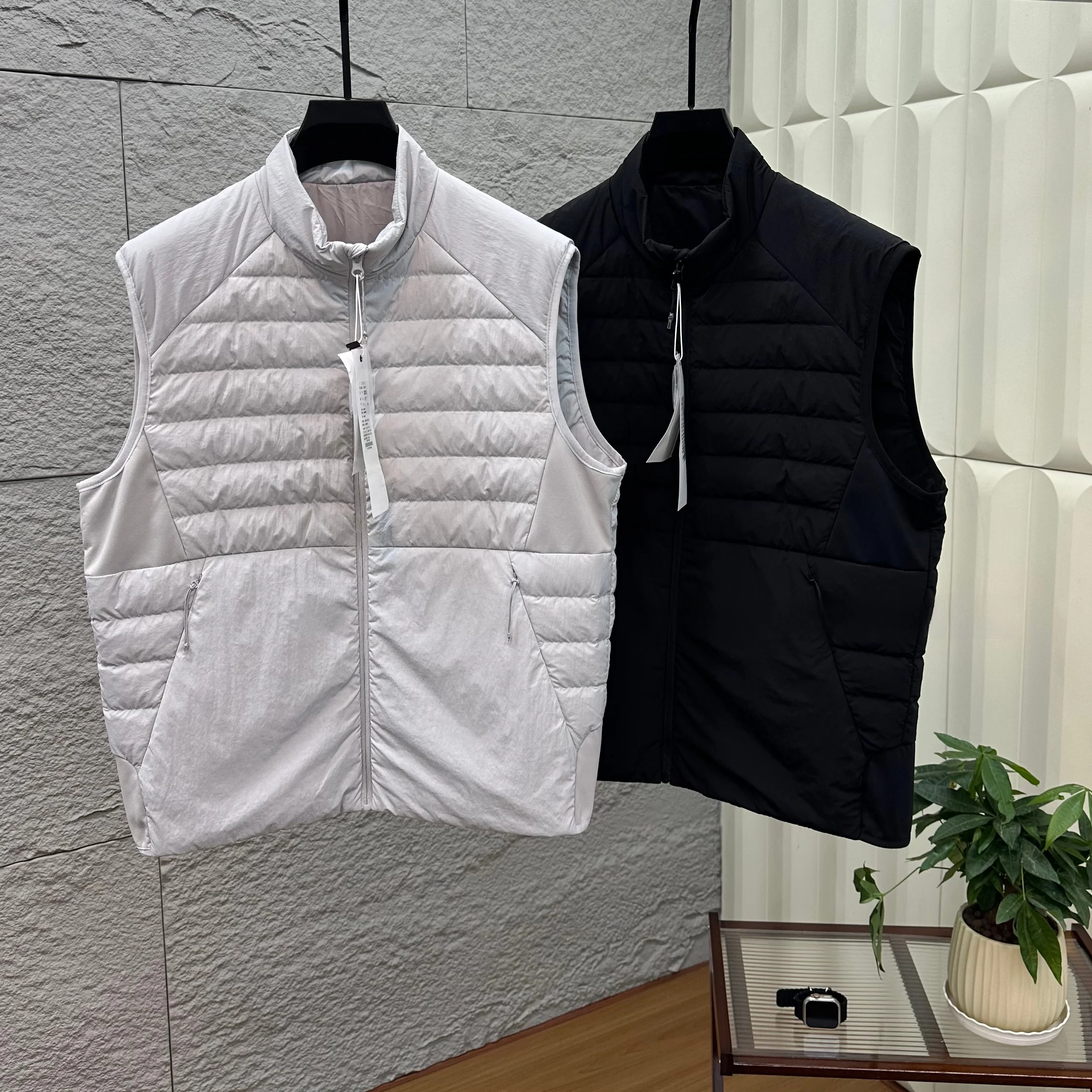 

Замена Lulu! Износостойкий, водонепроницаемый, ветрозащитный, теплый пуховый жилет с воротником-стойкой для активного отдыха, молодежный, модный, чистый...