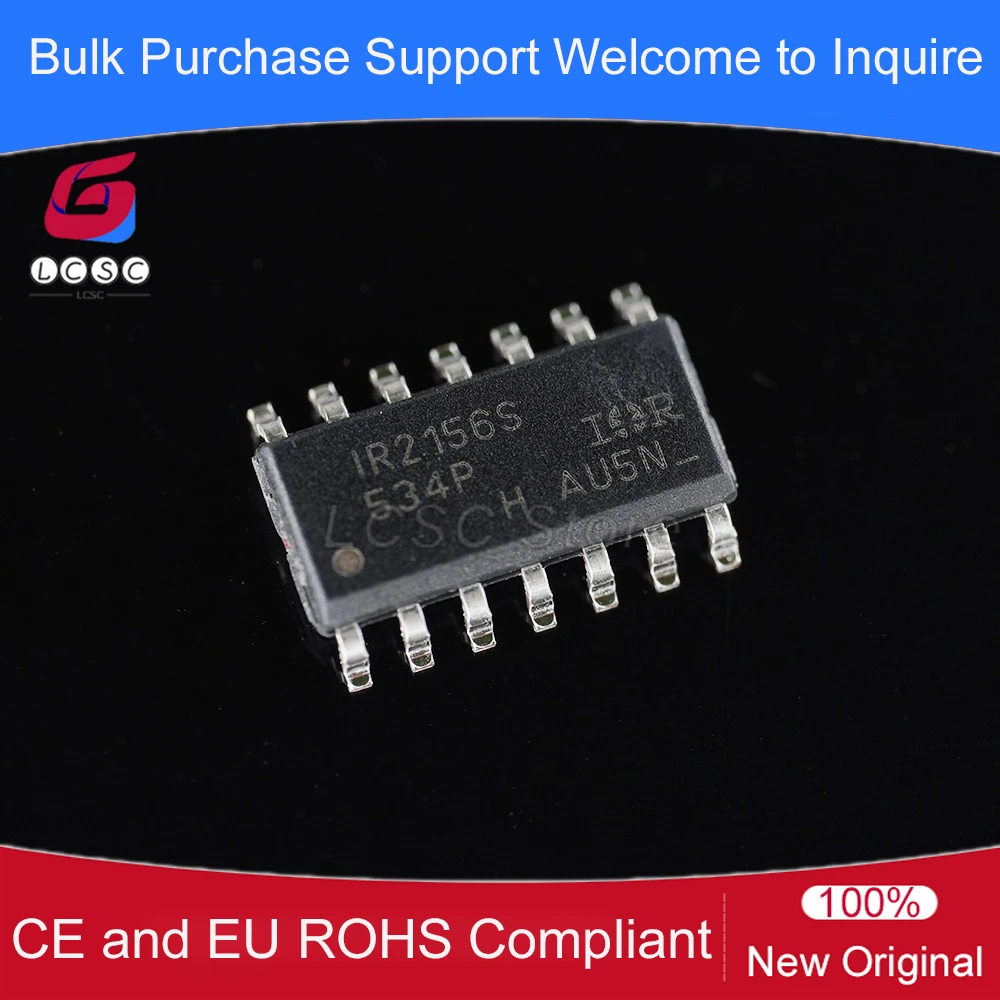 10Pieces/Lot Original IR2156S Chip Ballast Controller IC 36kHz-44kHz 14-SOIC Integrated Circuits PMIC IR2156STRPBF