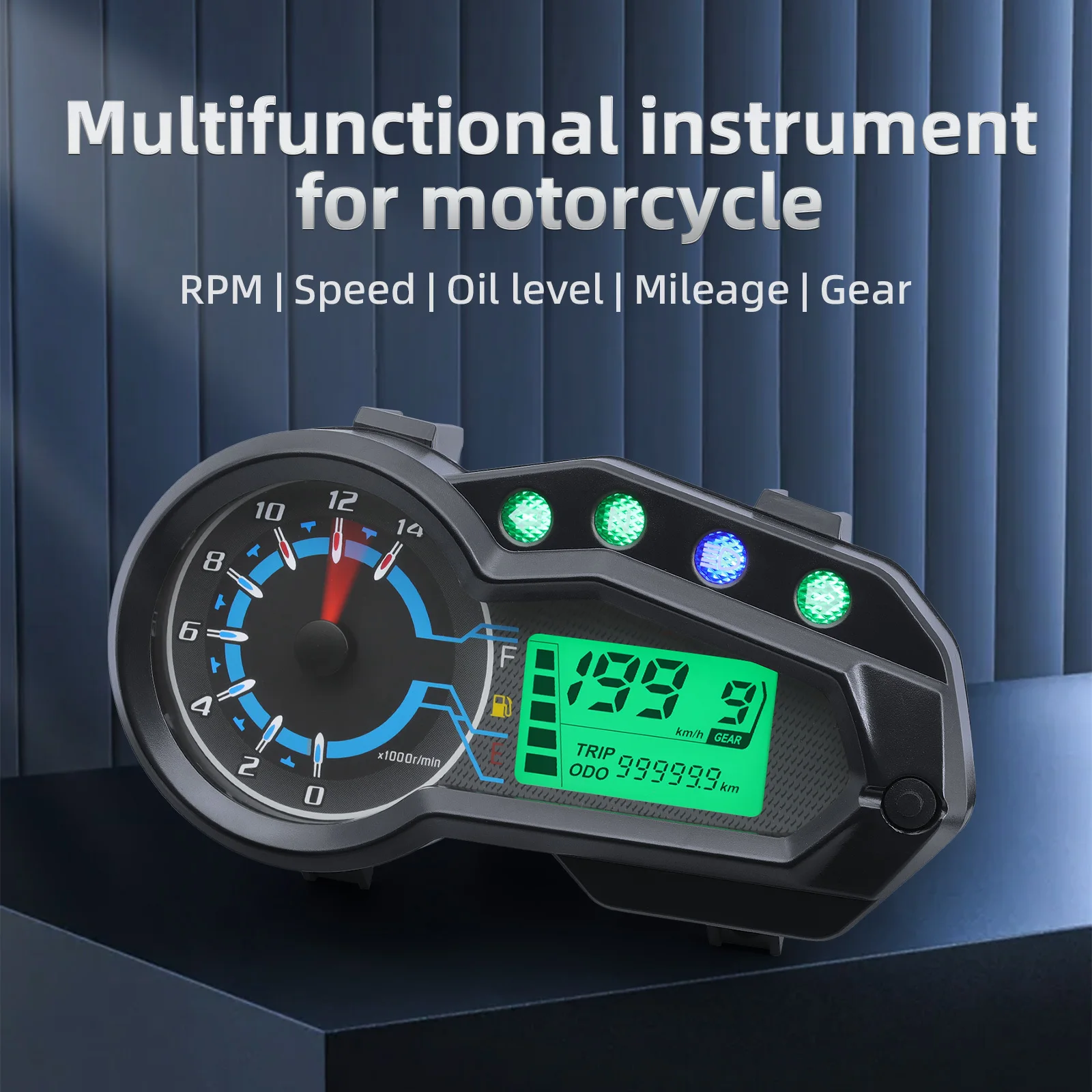 

Digital Meters Instrument LED Digital Dashboard Motorcycle Speedometer Tachometer Gauge For Freedom CR1 150 Multi-Function Digit