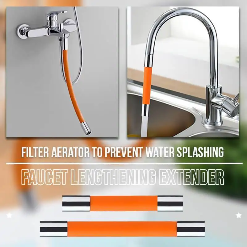 Universal faucet extension tube 360 degree free bending adjustment universal rotation bathroom splash basin extension tube
