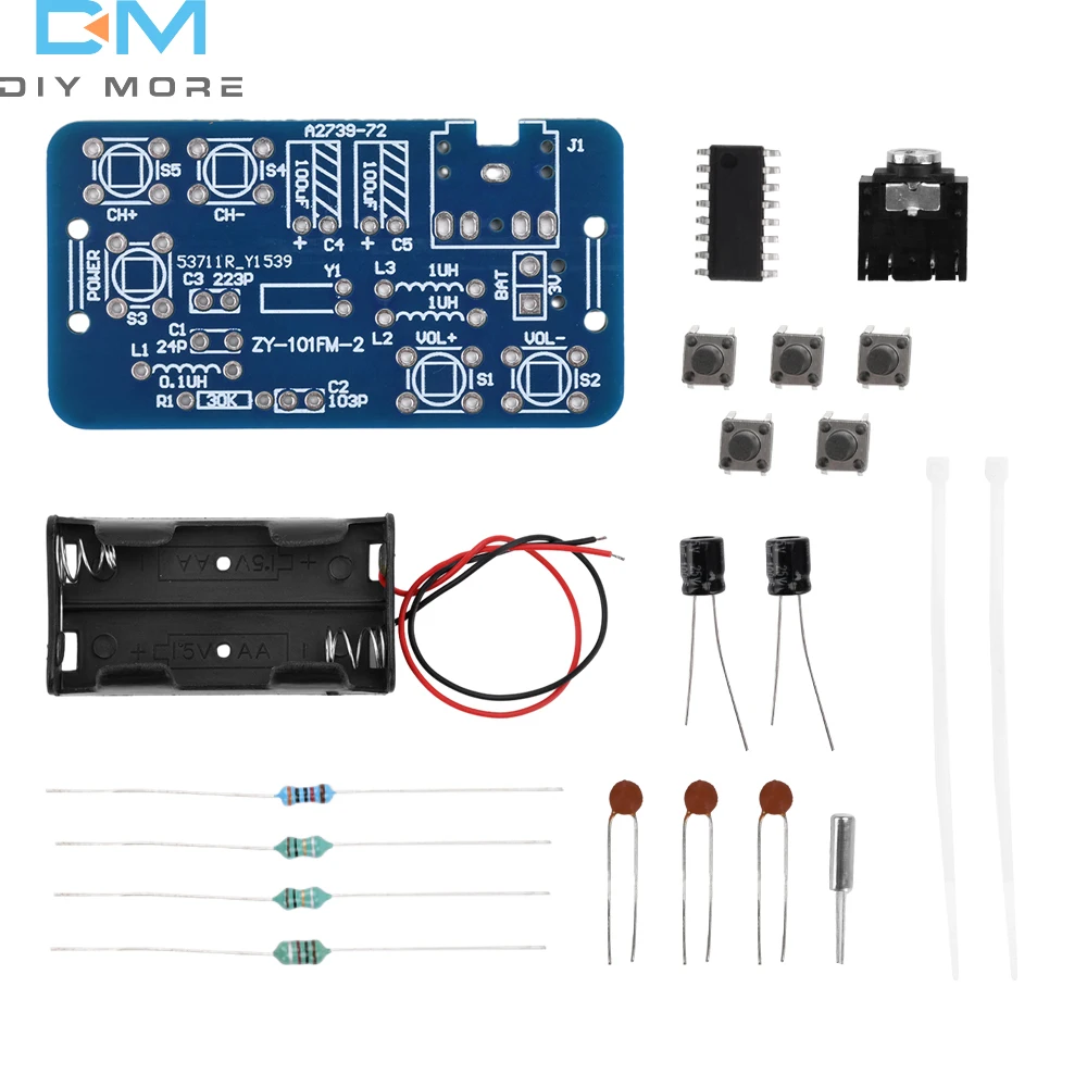 Kit diy de rádio fm, 76-108mhz, controle de volume de frequência ajustável com interruptor de alimentação, kit de prática de solda, habilidade de soldagem eletrônica