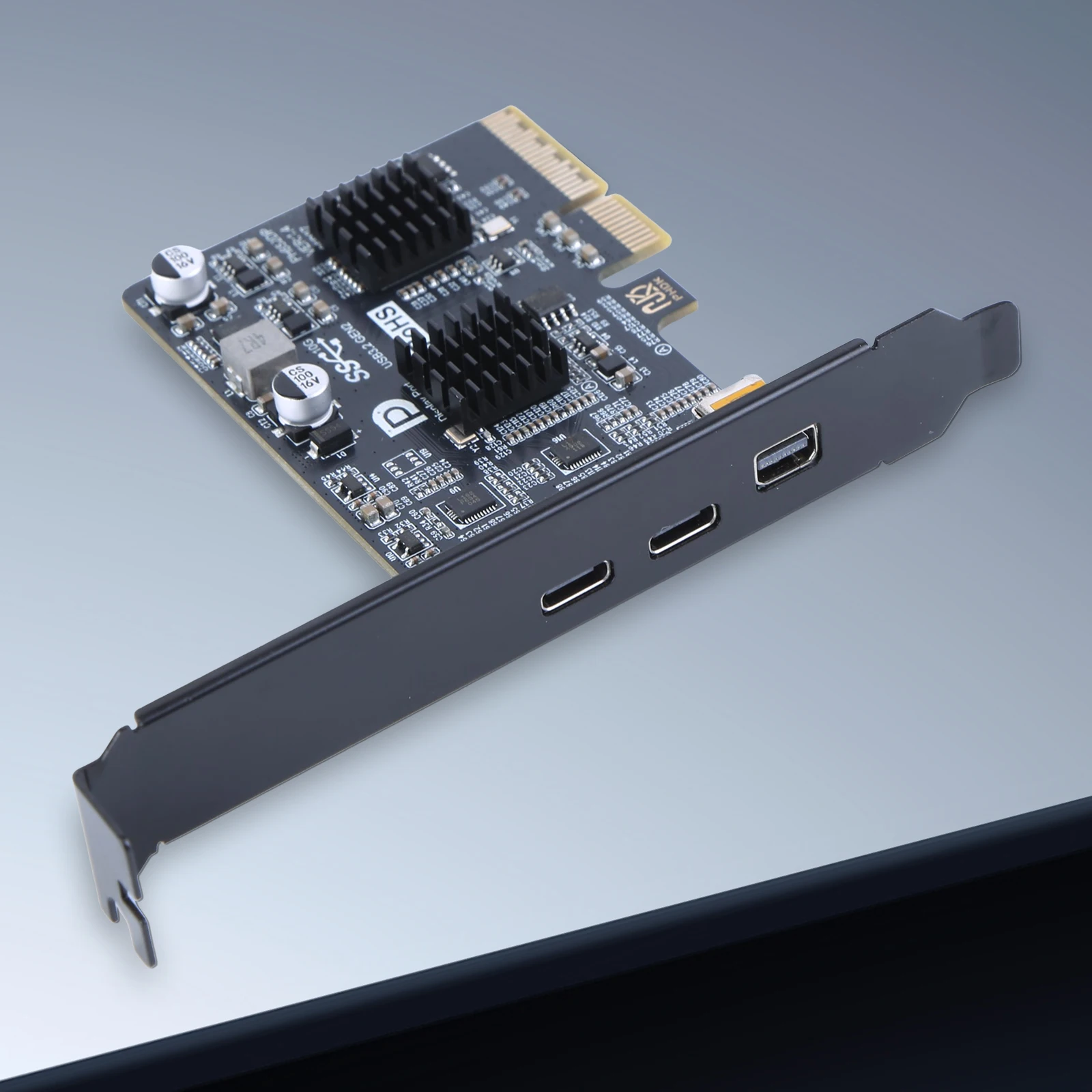 Type-C Expansion Card ASM3142 Controller DP 4K Video Adapter Converter Dual USB-C Port Docking Station Supports DP Video
