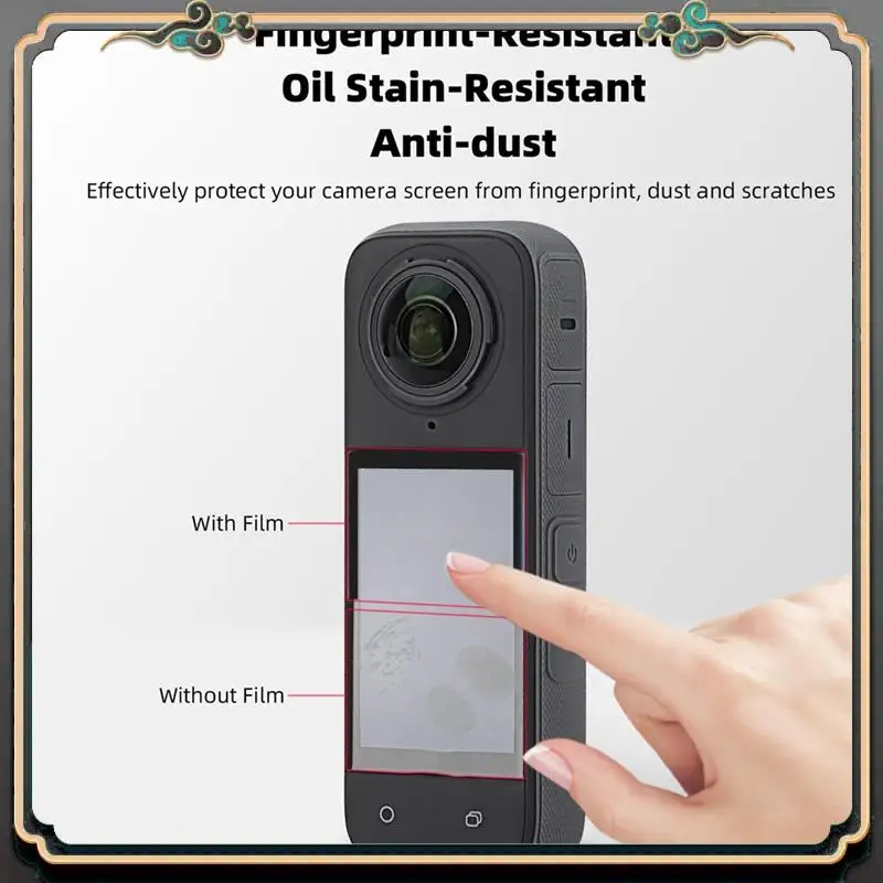 

ASMA-Upgrade Lens Guard Cap Screen Protector Kit For Insta360 X4 Tempered Glass Screen Protector Film Accessories