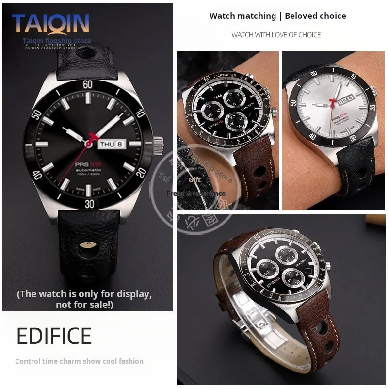 High quality curved end 20mm Cowhide Bracelet For Tissot 1853 prs516 Racing watchband t044 t044430a T044417 leather watch strap