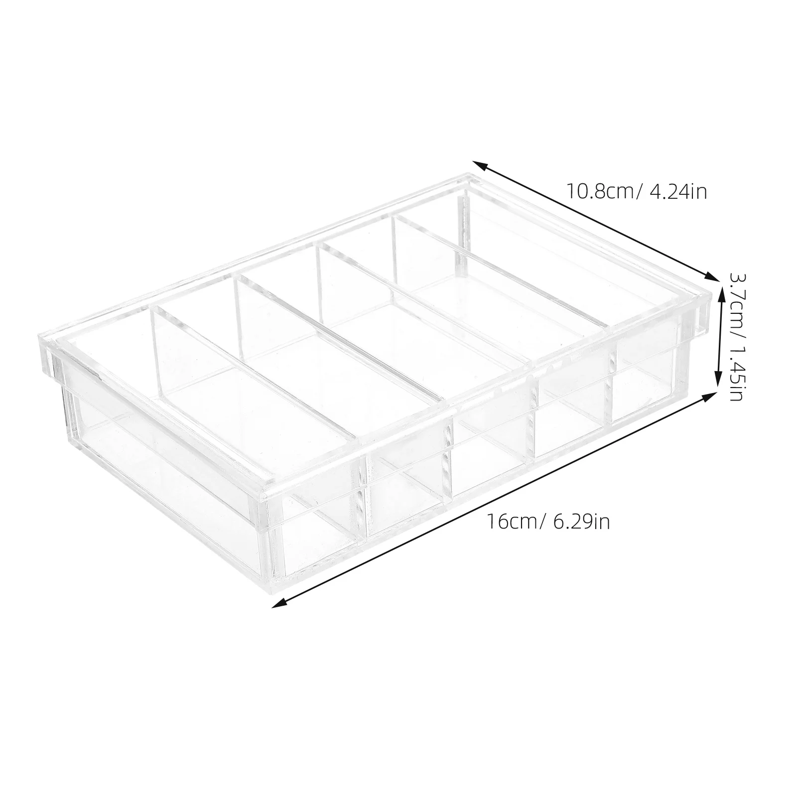 Transparent Acrylic Incubation Box 5-Compartment Reptile Breeding Container For Fish Snake Turtle Hatching Lab Petri Dish