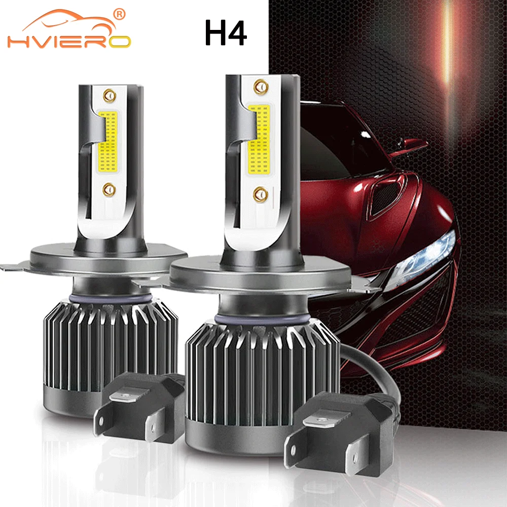 

2PCS H4 2LED COB 20000LM Headlight 6000K White Headlamp Waterproof IP68 Conversion Kit High Low Beam G2 Lighting Warning Light