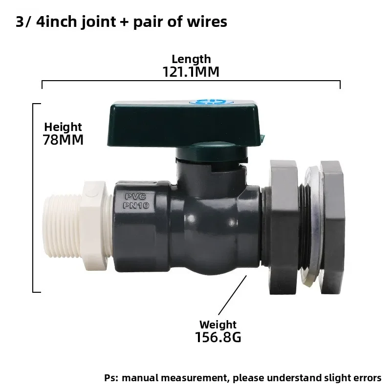 With Bulkhead Fitting Adapter PVC Rain Barrel Diverter Kit 3/4 Inch Rain Barrel Valve Rain Barrel Spigot Kit