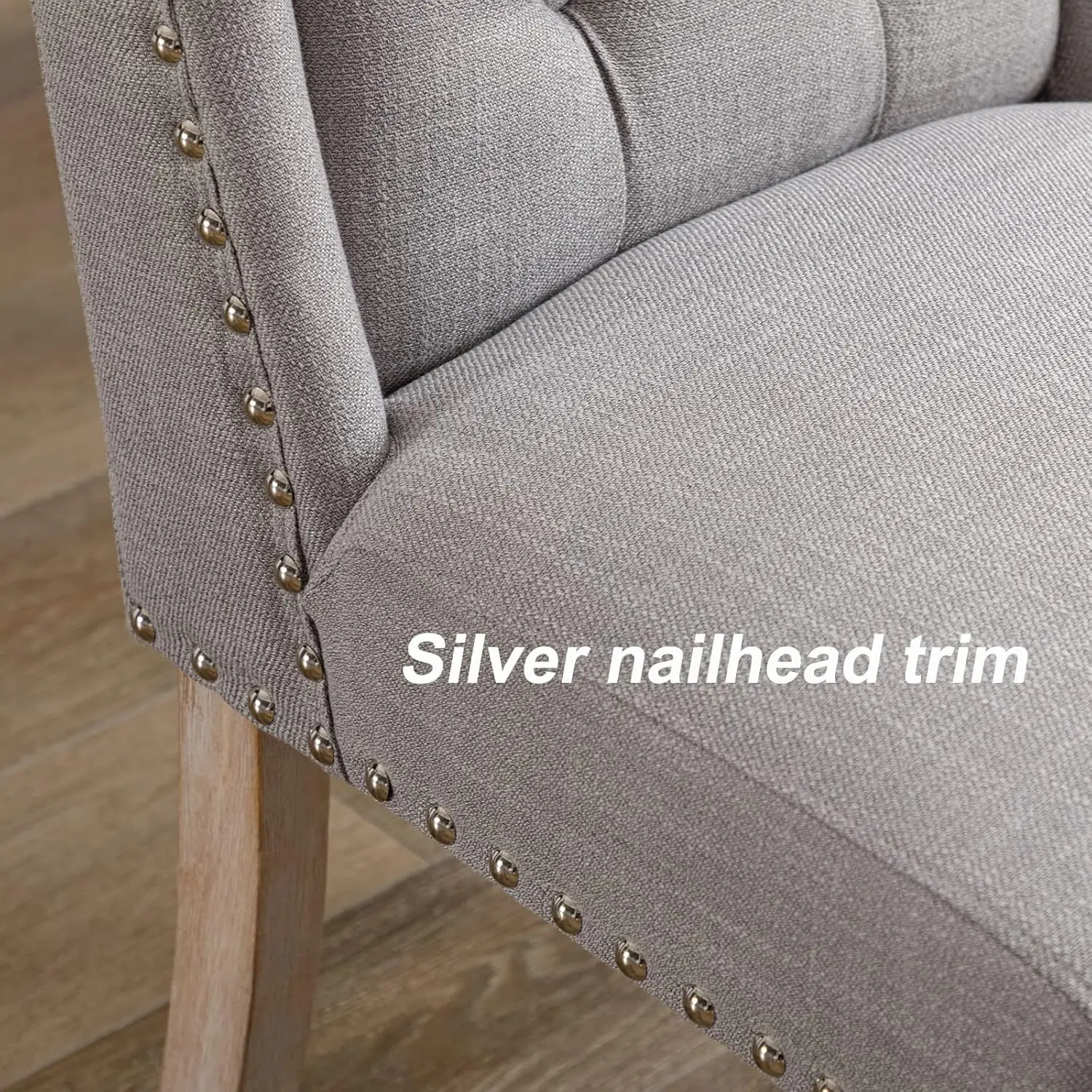 طقم كراسي طعام معنقدة حديثة مكونة من 2، كراسي غرفة طعام منجدة من الكتان، كرسي جانبي للضيوف بدون ذراع لغرفة طعام المطبخ، واي فاي