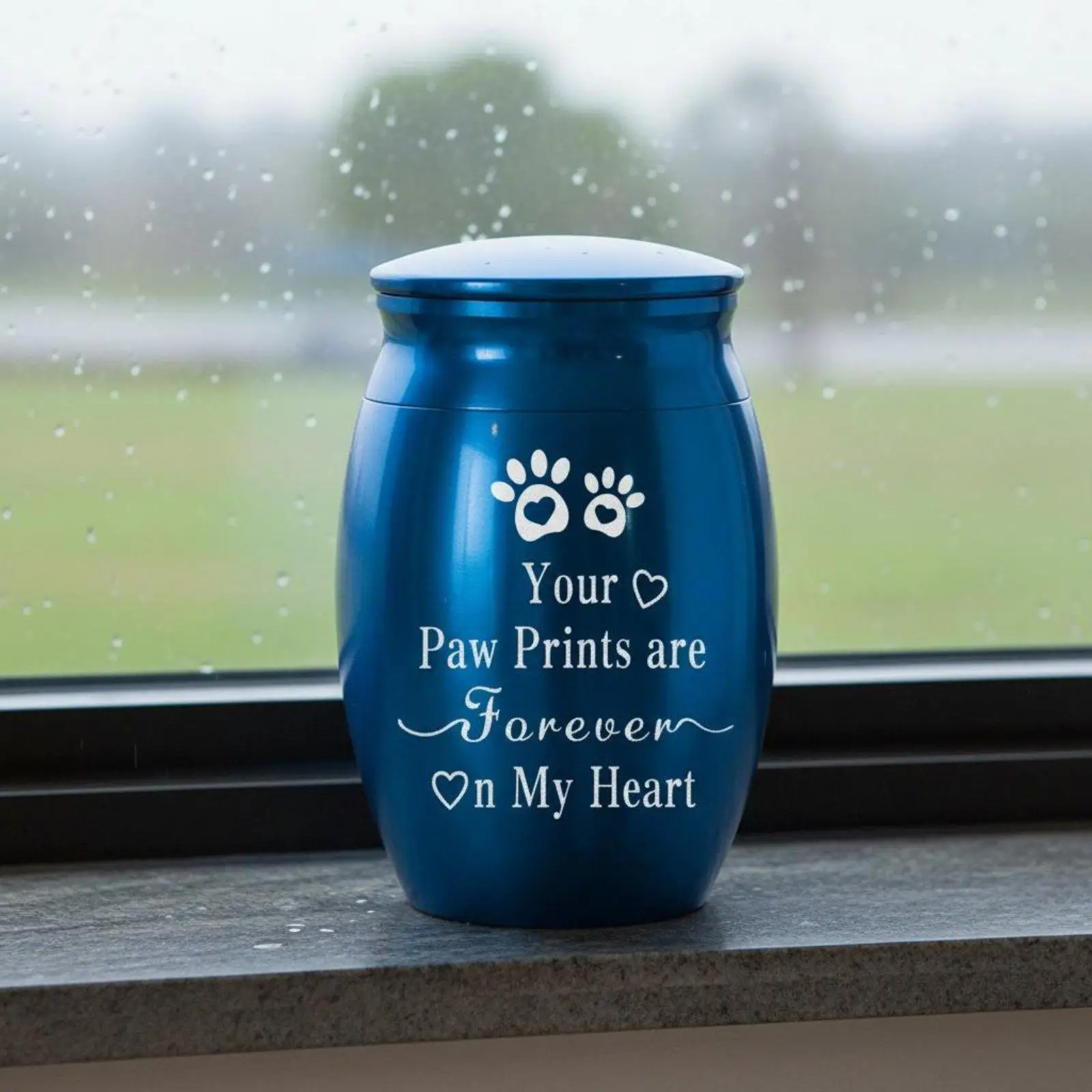 Pet Memorial Seal Container Aluminum Alloy Waterproof Ashes Urn Small Funeral Jar for Pet Keepsake Home