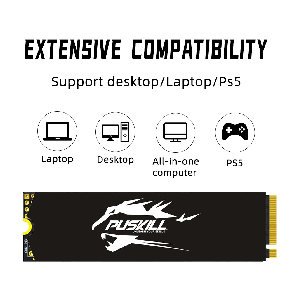 PUSKILL SSD M.2 NVMe 1 تيرا بايت 512 جيجا بايت 256 جيجا بايت 128 جيجا بايت PCIe M2 2280 قرص صلب داخلي قرص الحالة الصلبة لأجهزة الكمبيوتر المحمول المكتبية #3