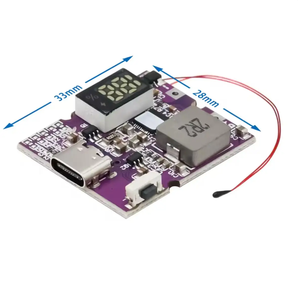 22.5W Power Bank Bidirectional Fast Charging Mobile Power Module Circuit Board With Digital/Light Type-C USB Suppor PD/QC3.0 2.0