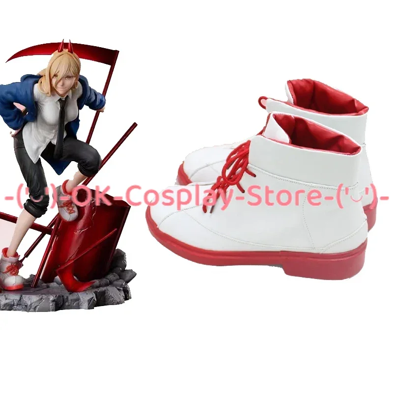 PU couro poder Cosplay sapatos, Botas de Carnaval Halloween, Anime Prop, Custom Made