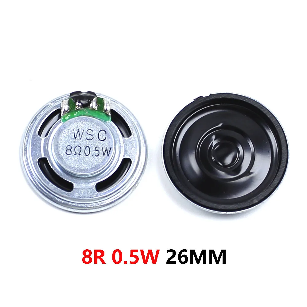 2pcs slim speaker 0.5W 1W 2W 8R Mini Speaker 8 Ohm Loud Speaker Diameter 20mm 23mm 26mm 28mm 30mm 32mm 36mm 40mm 50mm Loudspeake