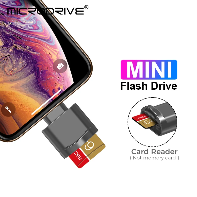 Micro TF SD Card Reader Converter For IPhone IPad OTG To Micro SD Card Reader Viewer Adapter Memory Card Reading Support IOS 13