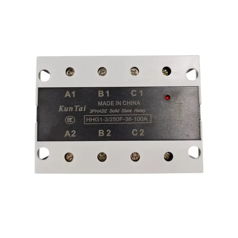 KunTai HHG1-3-100A Industrial-grade High-stability sealed Solid-state Relay Three-phase 100A AC 380V Control Automation