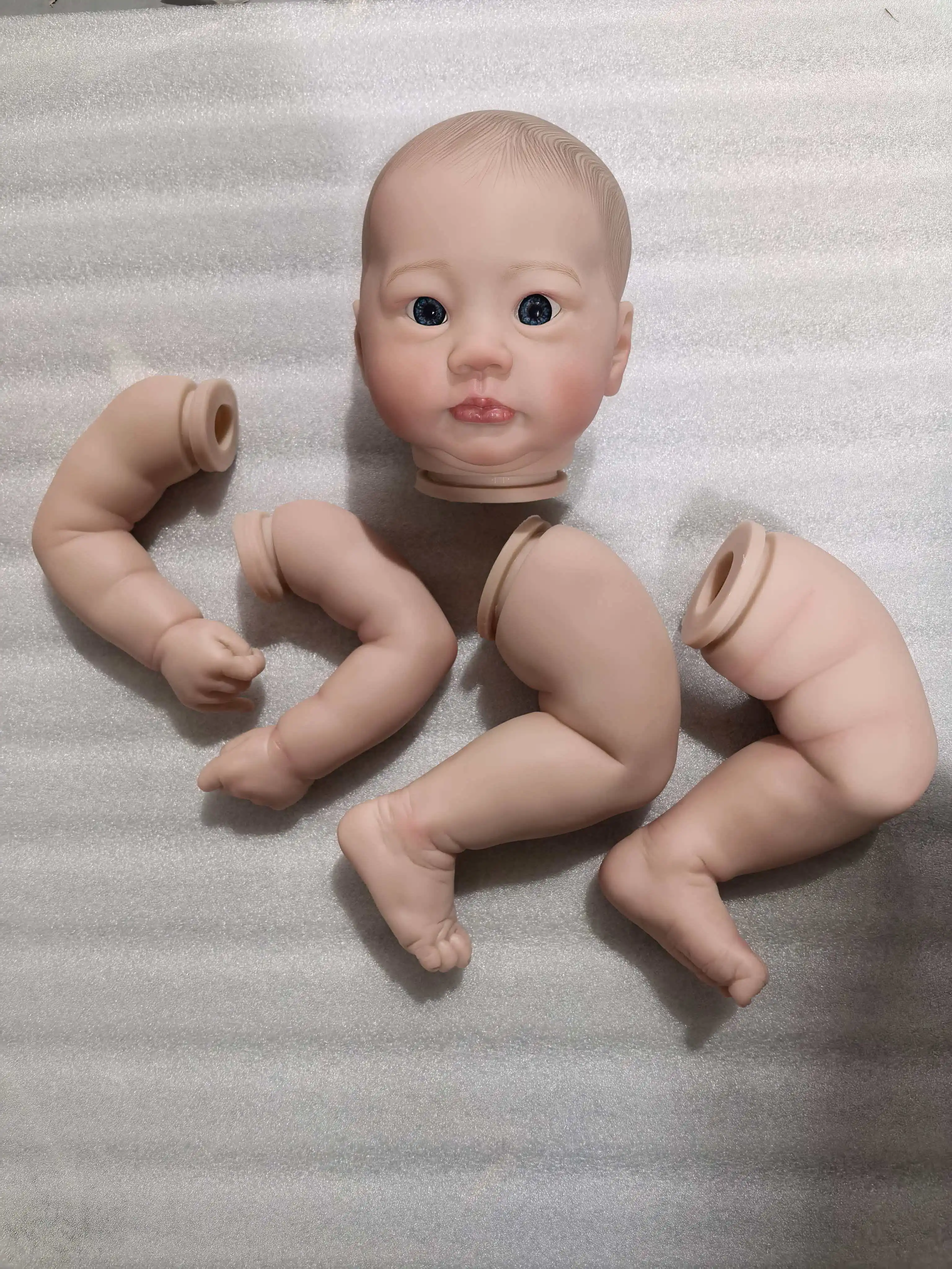 

NPK 19-дюймовый реалистичный незавершенный набор кукол реборн Lali, окрашенный вручную волосами, детали куклы для коллекционеров и поделок