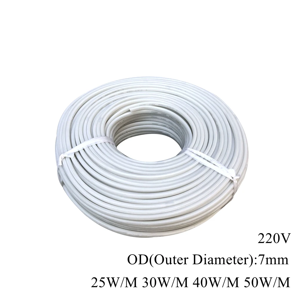 

10m/lot Silicone Rubber Alloy Copper Heating Wire Cable Infrared Warm Dry Freeze Frost Water Fire Pipe Underfloor Floor Sewer