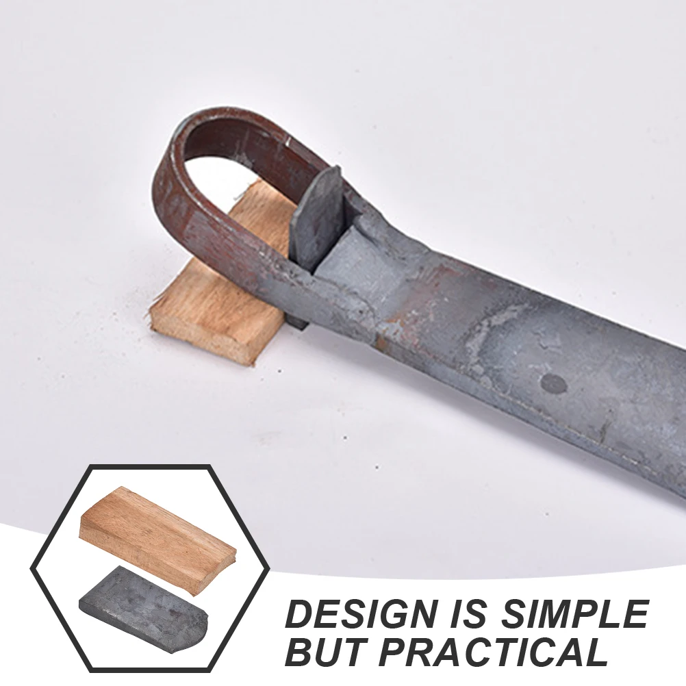 

4Pcs Garden Hoe Parts Iron Wood Reinforce Wedge Strong Replacement Digging Hoe Tool Accessory for Garden Backyard Tool