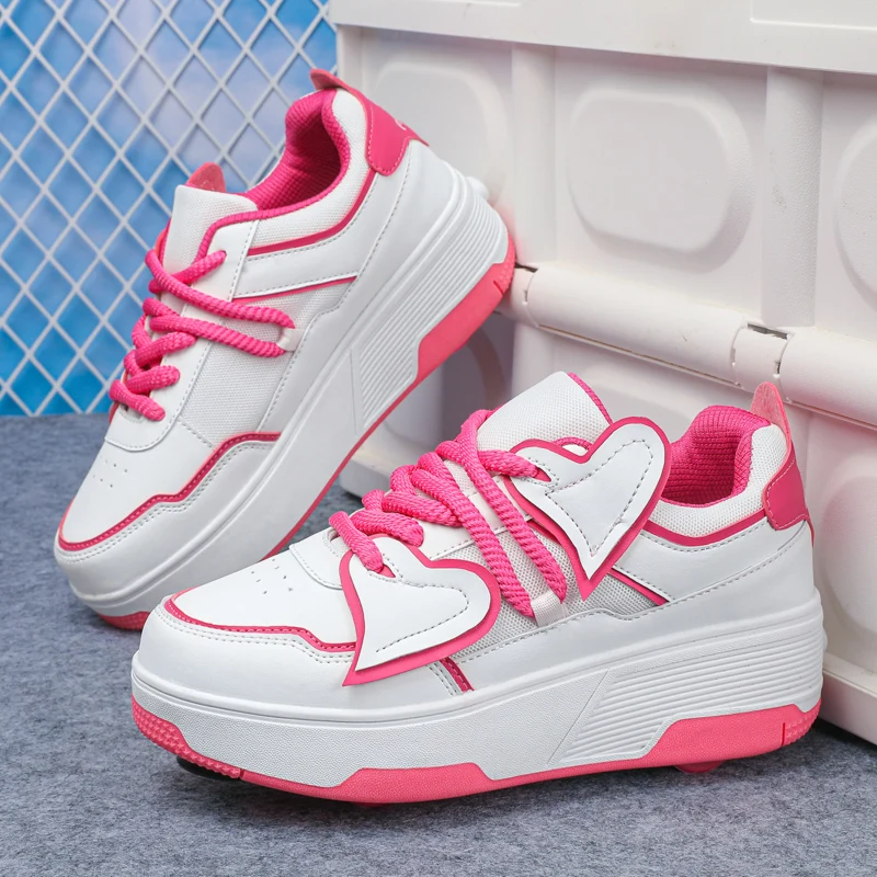 

Winter Roller Sneakers for Boys & Girls: 2025 Kids' Wear-Resistant Invisible 4-Wheel Auto-Retractable Sports Shoes