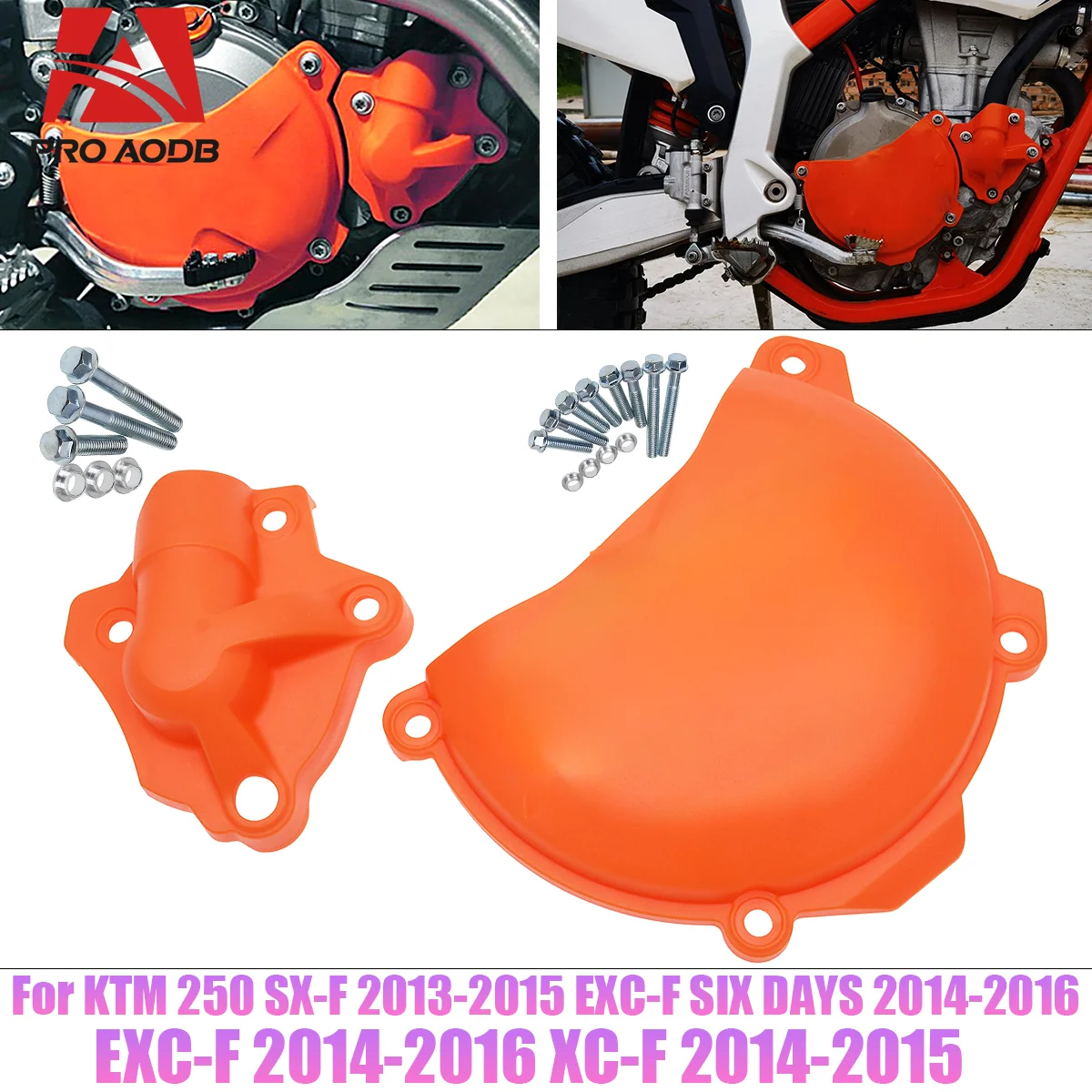 

Clutch Cover Protection Cover Water Pump Cover Protector For KTM 250 350 SXF EXCF XCF XCFW FREERIDE 2011 2012 2013 2014-2016