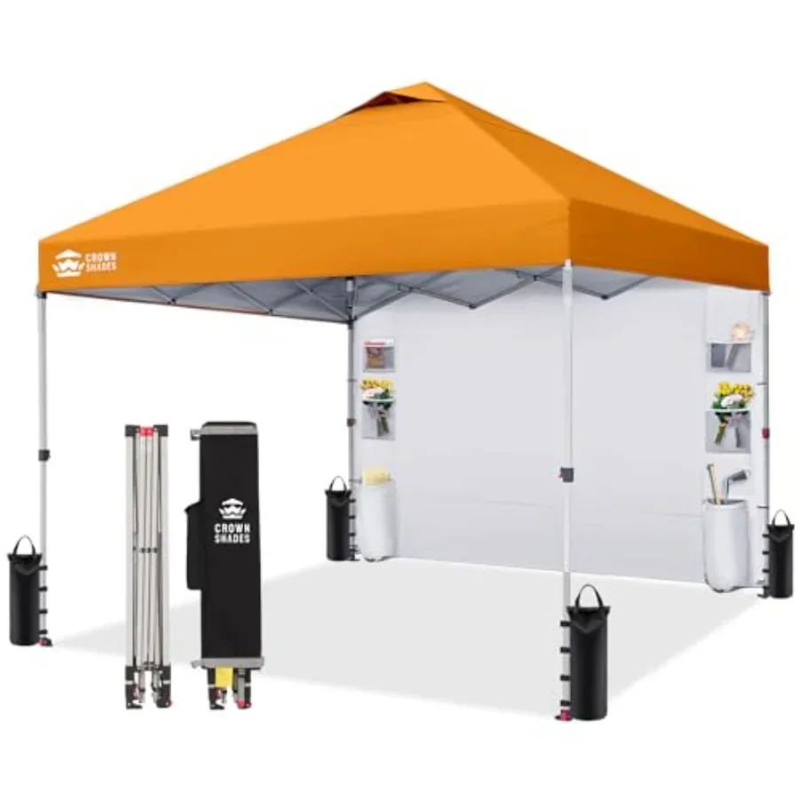 Tent 10 x 10 Feet Portable Pop Up Outdoor Shelter with ket Sidewall Push Center Lock UV Protection and Carry Bag