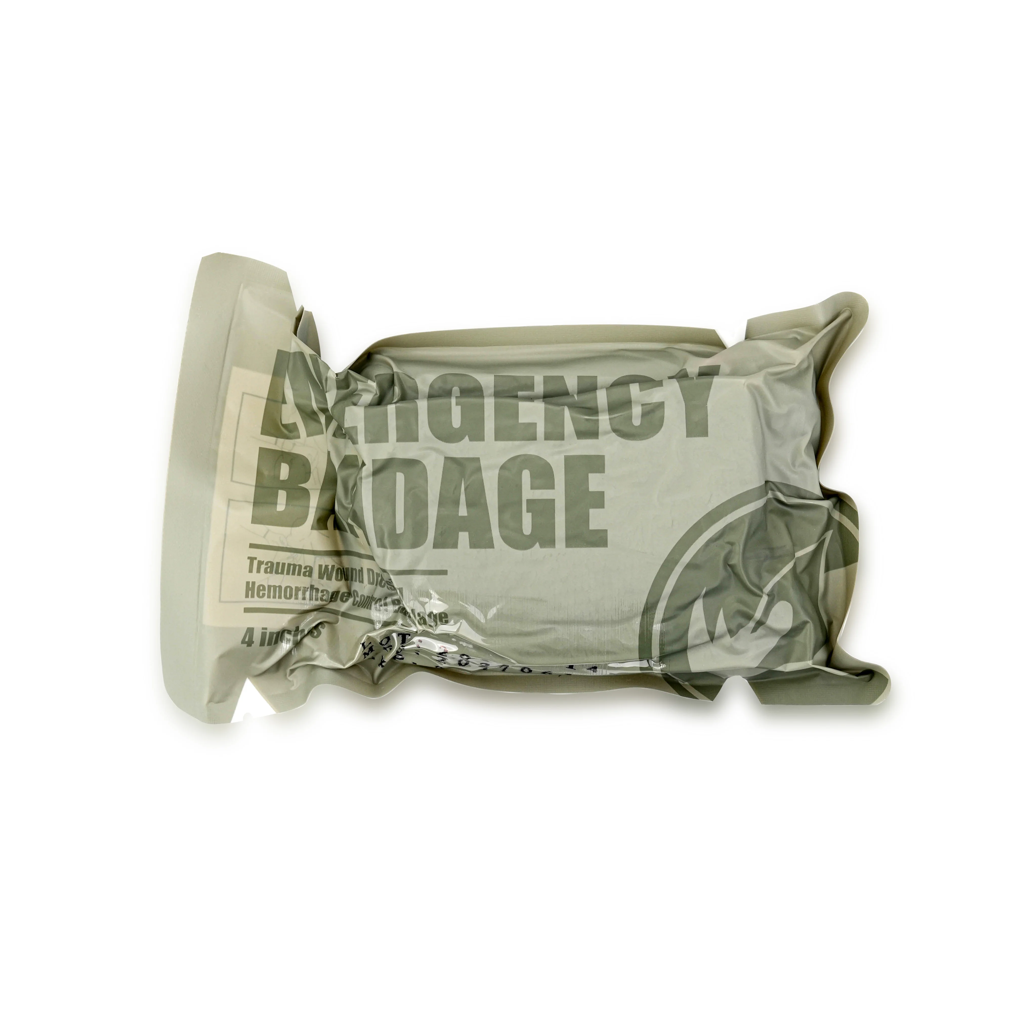 Rhino Rescue 4 Inch Trauma Bandage Compression Emergency Wound Thickened Dressing, Medical Combat First Aid Kit IFAK For Camping