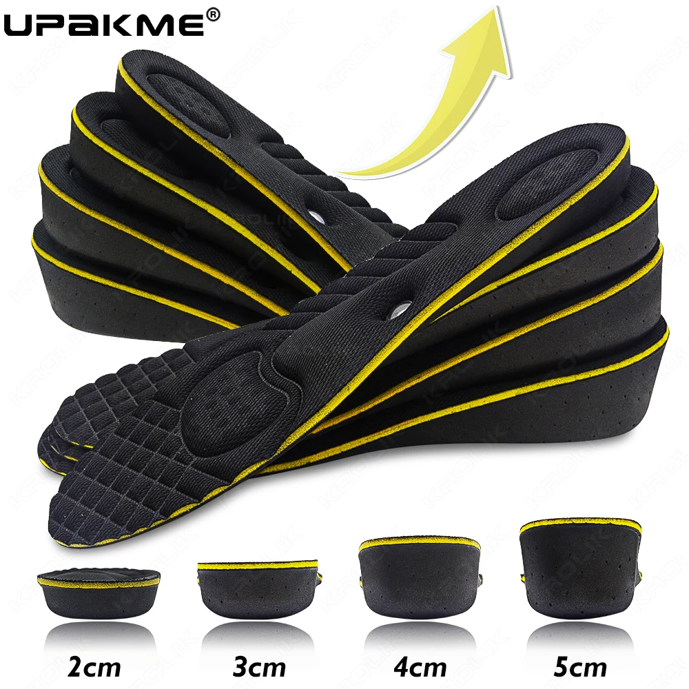 

2/3/4/5 Cm Height Increase Invisible Insoles Magnetic Massage Cushions Height Lift Cut Shoe Heel Insert Taller Support Foot Pads