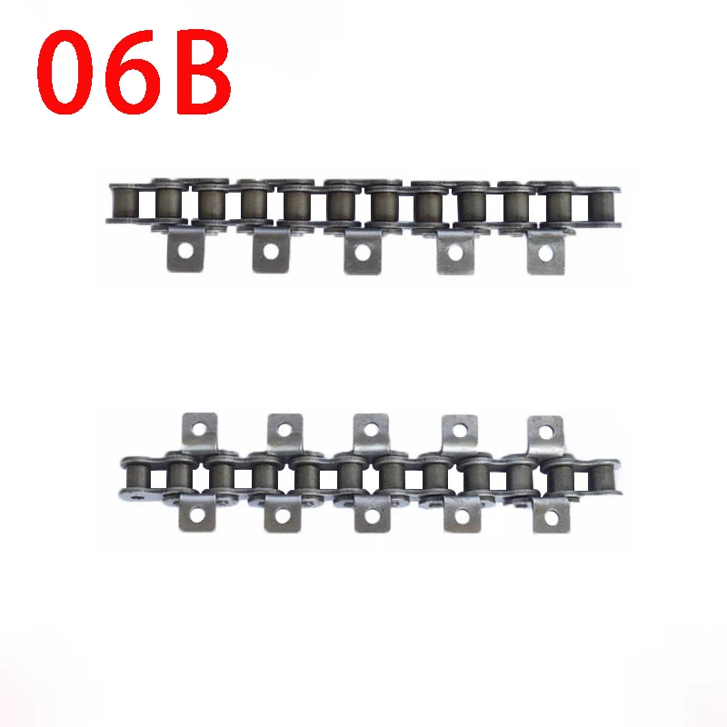 1.5M Length 06B Single Double Hole Drive Roller Chain Machine Transmission Conveyor Chain With Wings