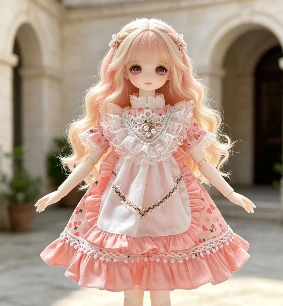 55cm reborn doll clothes 1/4 doll clothes blythe doll accessories, 1 6 scale dolls accessories doll skirt free shipping