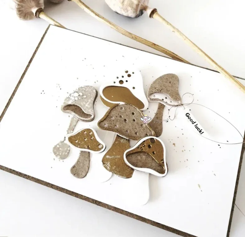 Mmao Craft metal cutting dies cut die mold Mushroom series Scrapbook paper craft knife mould blade punch stencils dies