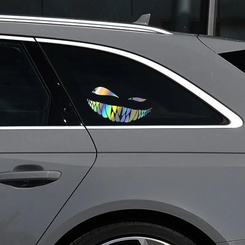 

Decoration Window Sticker Viny Demon Smiling Face Car Stickers RearWindshield Car Sticker Funny Auto BodvStyling