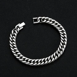 New Arrival Width 10MM 316L Stainless Steel Cuban Chain Bracelet For Men Fashion Hip Hop Party Accessories Boyfriend Gifts