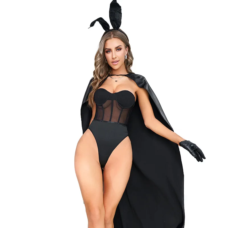 

Оптовая продажа: Женский сексуальный комплект белья для ролевых игр в стиле кролика, костюм для косплея с эффектом пуш-ап, боди для ночного клуба