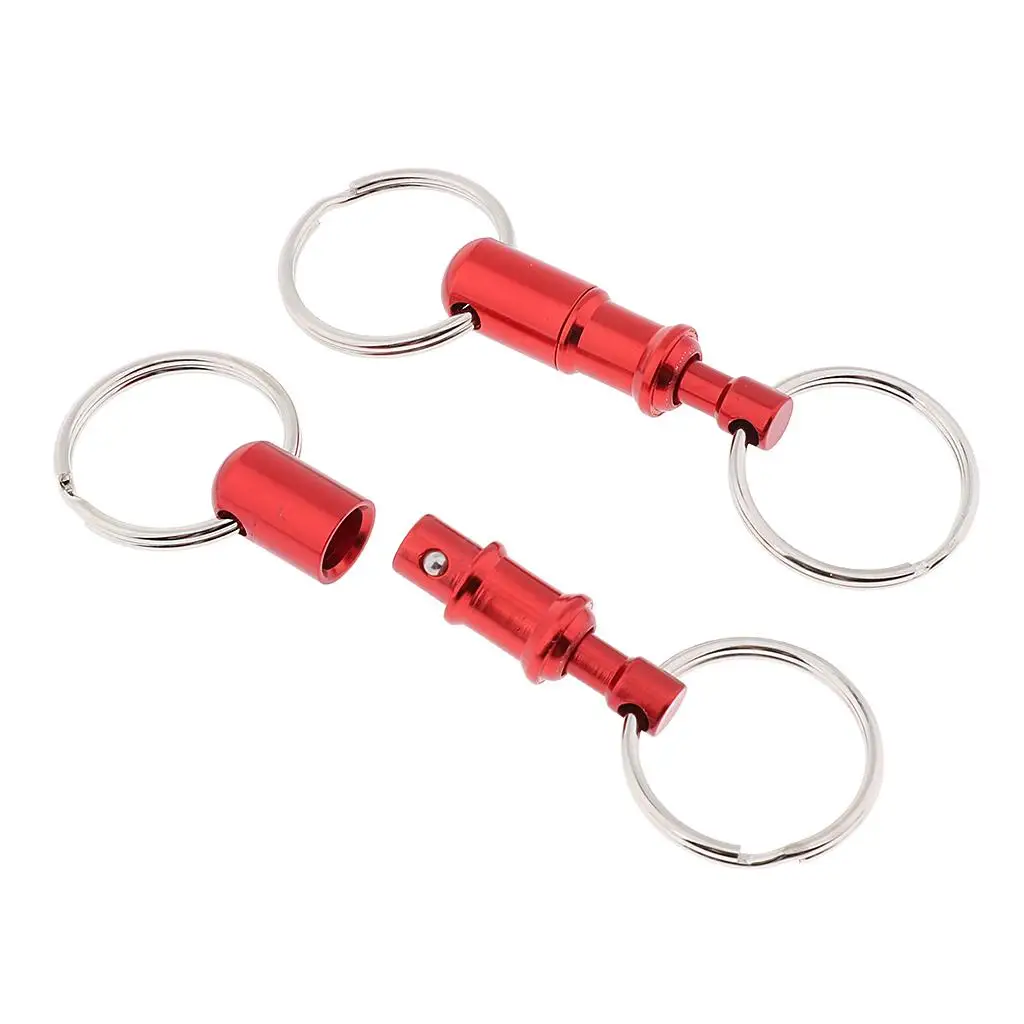 2 Pack Heavy Duty Key Rings Keychains Key Ring Holder Detachable Key