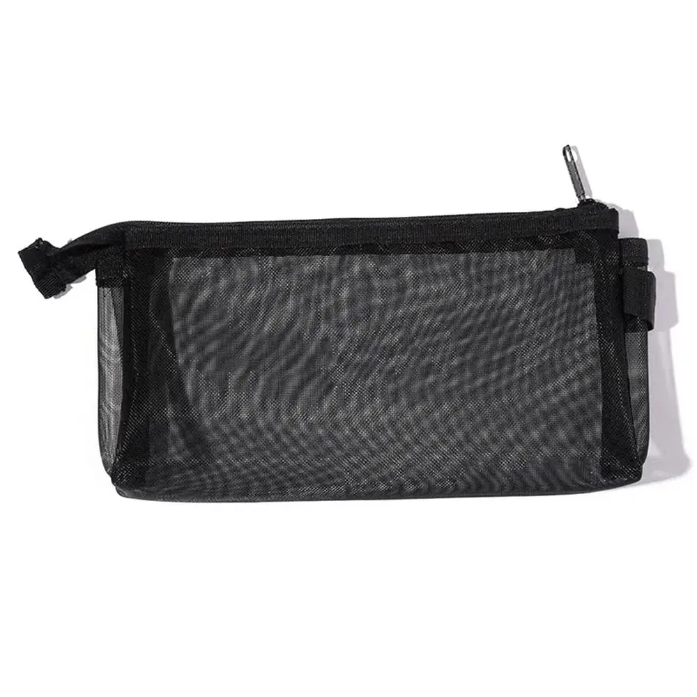 Transparent Mesh Makeup Bag Multifunction Portable Ladies Toiletry Storage Bag Grey/Black/White Women Cosmetic Storage Pouch