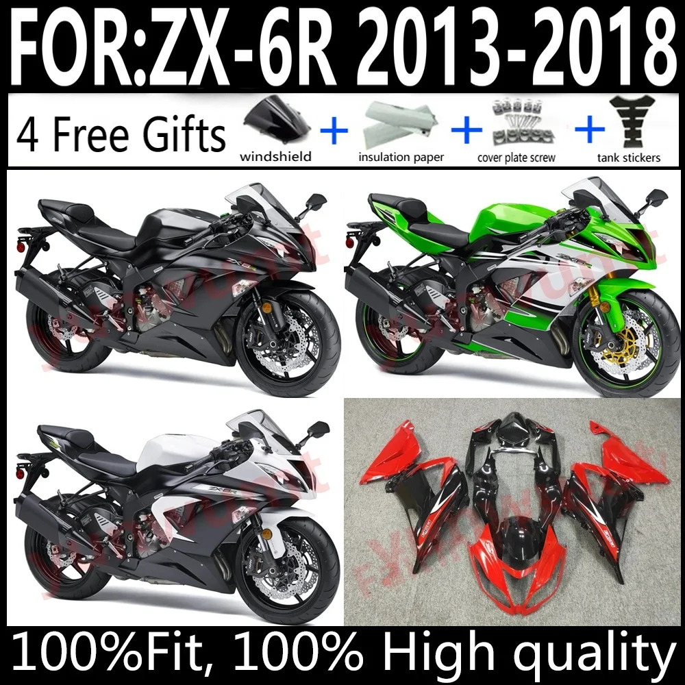 

Kawasaki Ninja 636 13-18 ZX-6R Motorcycle Fairing Kit ZX6R 2013-2018 ABS Plastic Bodywork Cowlings Full Set Aftermarket