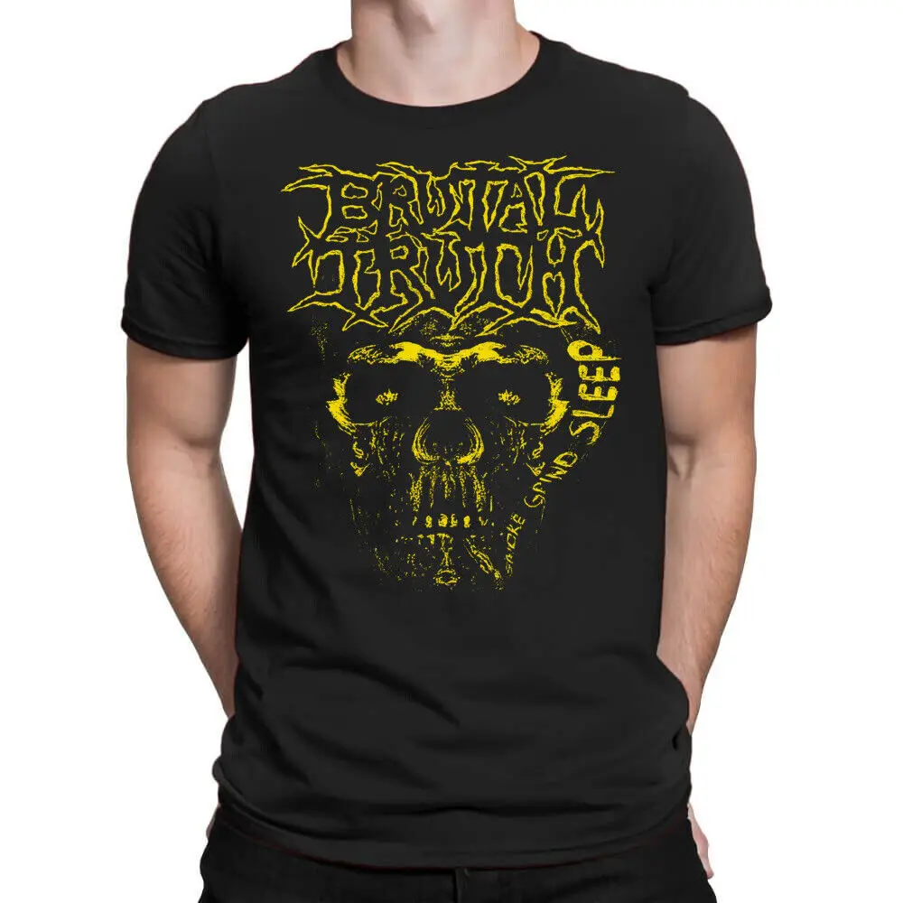 BEST TO BUY Drak Retro Brutal Truth Yellow Skull S-5XL T-Shirt