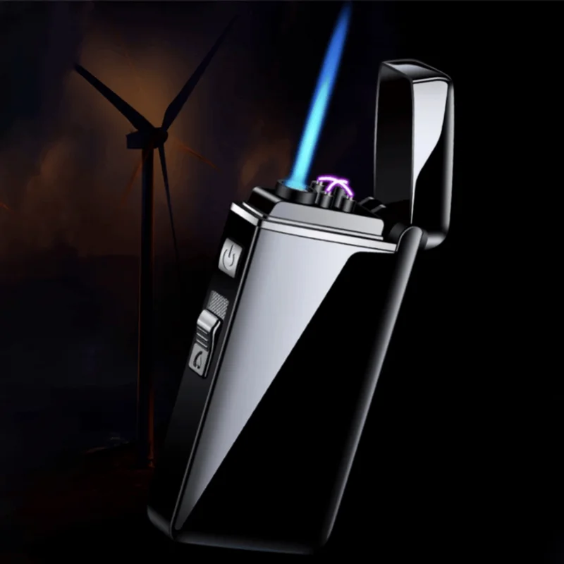 Dual Arc Edition Lighters Gift Electric USB Dual Light Ignite Arc Integrated Lighters Strong Fire Windproof