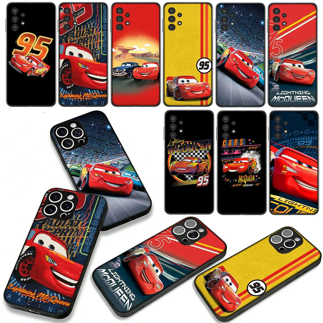 Чехол для телефона Cars Lightning McQueen 95 для Samsung Galaxy A55 A56 A25 A21S A35 A54 S8 S9 S20 S21 FE S10 Plus A53 A13 A33 A34