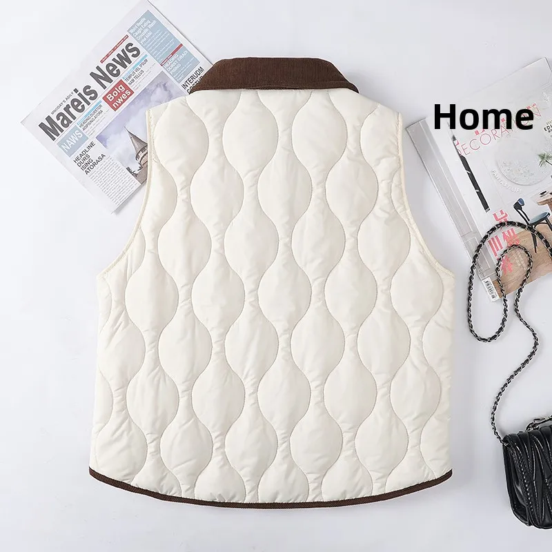 Dames ort losvallend donsvest 2025, herfst winter, faionable kraag, verdikte bovenkleding Jaet Tagkita merk