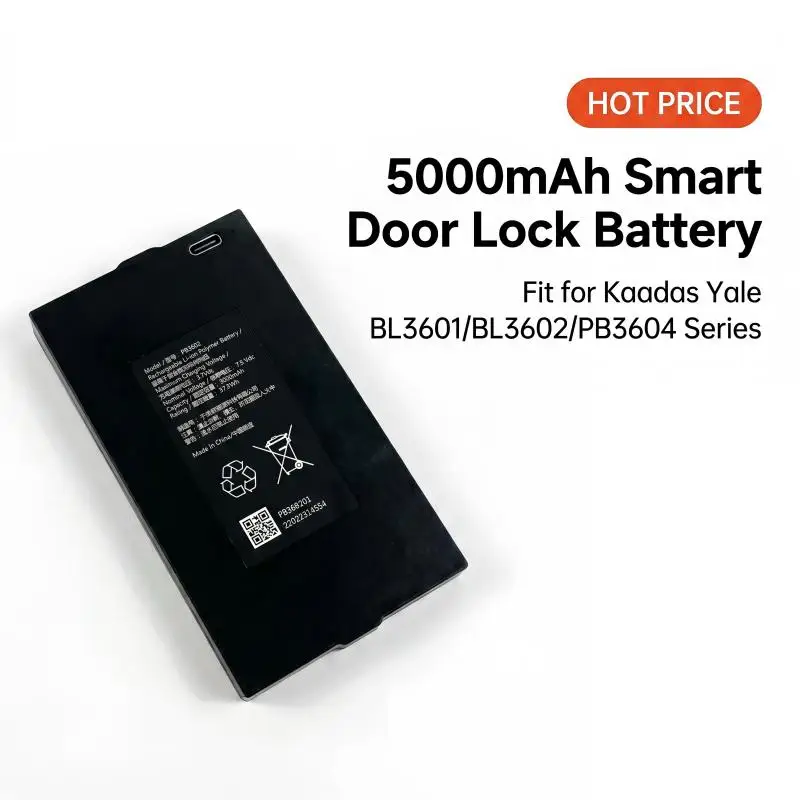 7.4V 5000mAh Li-Polymer Replacement Battery BL3601 BL3602 PB3604 PB3603 PB3602 PB3601 Fit Kaadas Yale Smart Door Lock