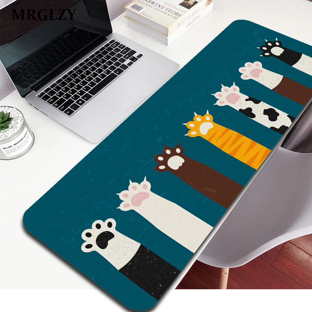 Cat Paw Mouse Pad Mousepad Pink Cute Desk Mat Rubber Soft Mouse Gamer Laptop Big Desk Pad Drop Shopping Mouse for Computer XXL