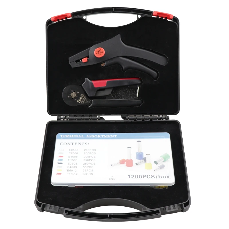 Crimping Pliers 6-4 Crimper Tools With Tubular Terminals Wire tripper Mini Portable Automatic Crimping Tool In Box Bag SET