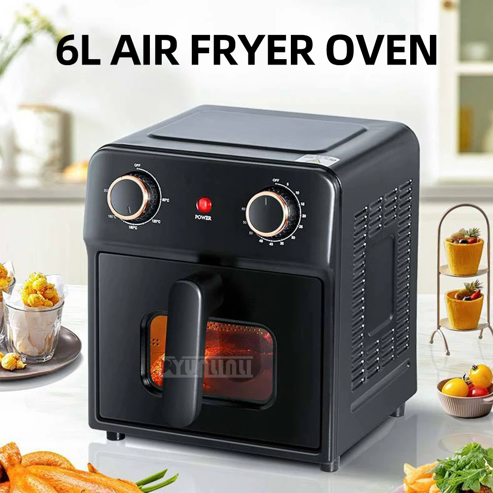 6L Large Capacity Air Fryer Household Multifunctional French Fry Machine with Visual Function