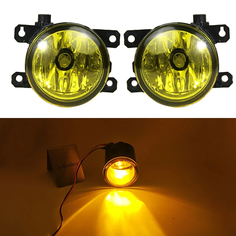 2Pcs Yellow Mirror Fog Light For Citroen Ford Honda Suzuki Isuzu Mitsubishi Renault Opel Nissan Acura Jeep Jaguar Subaru Fiat view 6