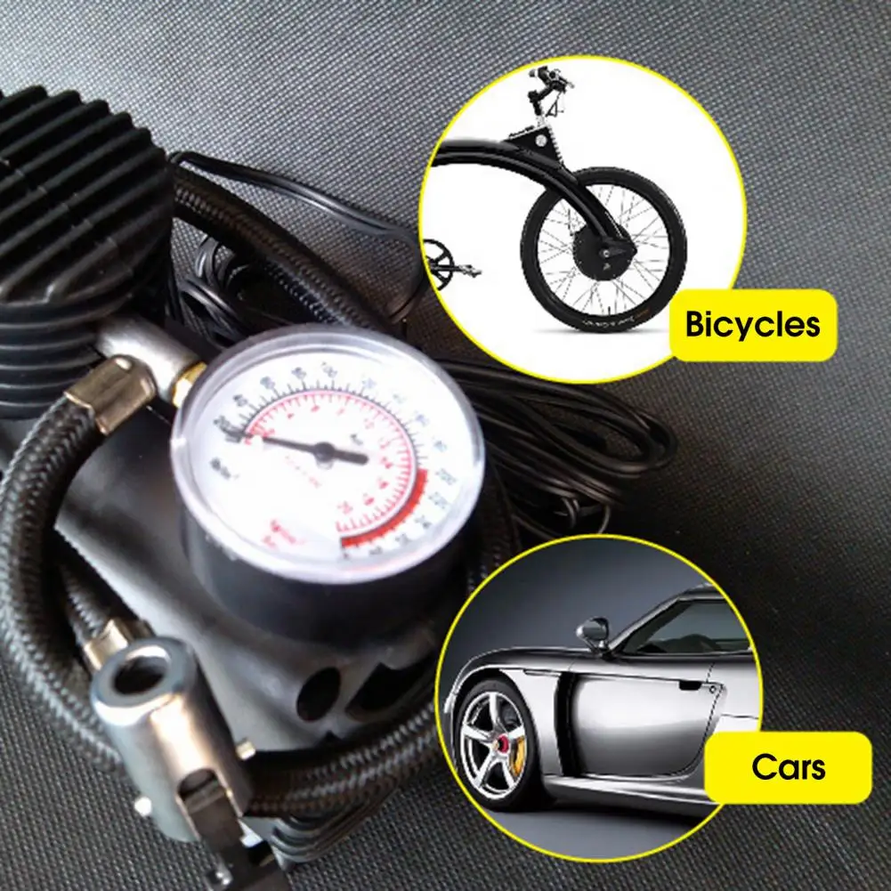 Electric Compressor Low Noise Fast Inflating Compact Portable 300 PSI Electric Tire Inflator Pump Digital Rechargeable For Car