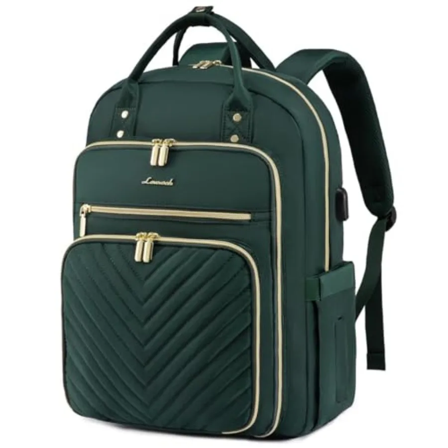 

Laptop Backpack for Women, Water Resistant Travel Work Backpacks Purse Stylish Business Teacher Nurse Computer Bag with USB Cha